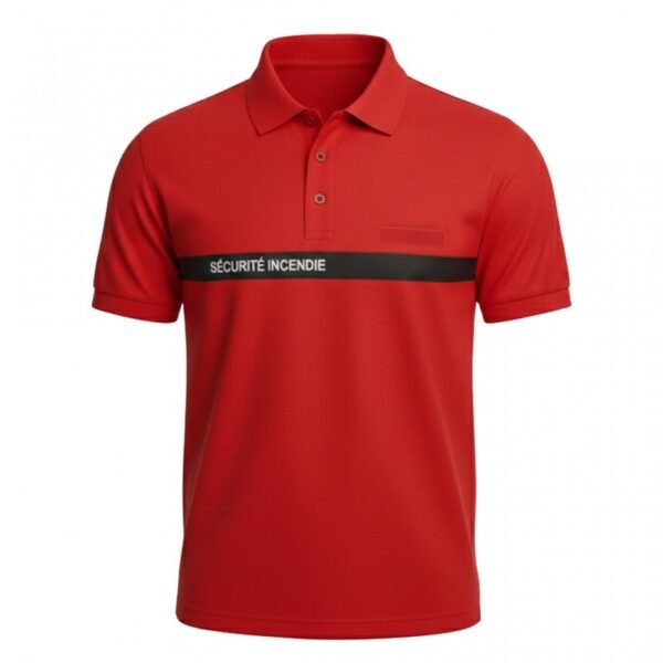 Polo bande noire SÉCURITÉ PRIVÉE